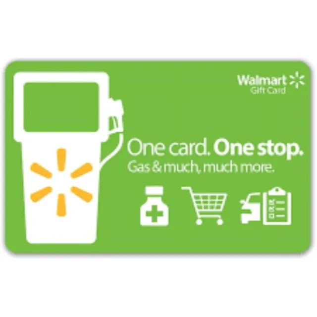 Walmart Green Gift Card Gasoline Fuel, Gas - Collectible - NO Value Unscratched