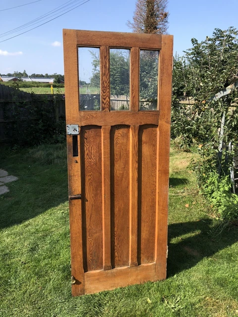 Solid Oak Arts & Crafts front door 3