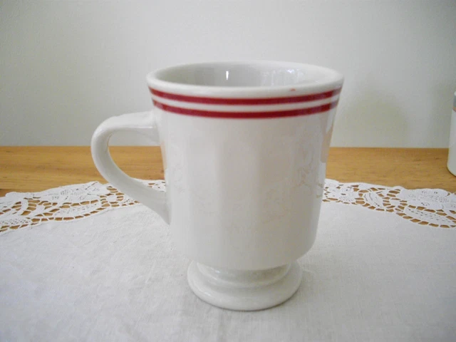 Vintage Syracuse China Pedestal Coffee Mug ~U-PICK~Beige Speckle White Scallop ~
