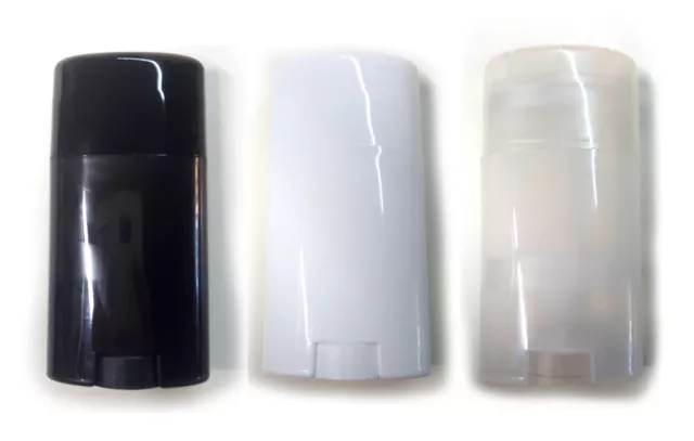 Empty Deodorant Containers - Twist-up, Recyclable, DIY Empty Bottom-Fill OVAL