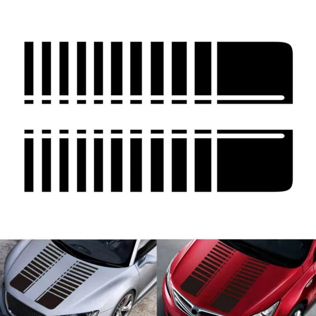 2x Racing Hood Stripes Decal Vinyl Stickers Universal Fit for Car SUV ATV Truck