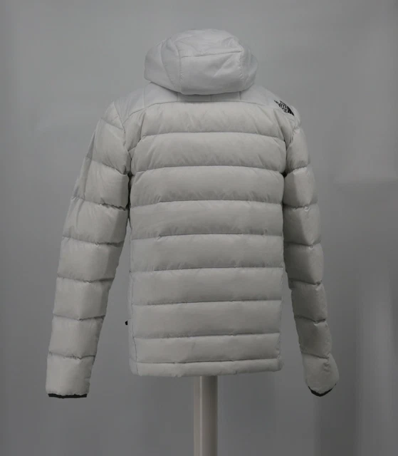 Giacca Con Cappuccio Imbottita Da Uomo Bianca Aconcagua 550 The North Face Nuovo Prezzo £200 5