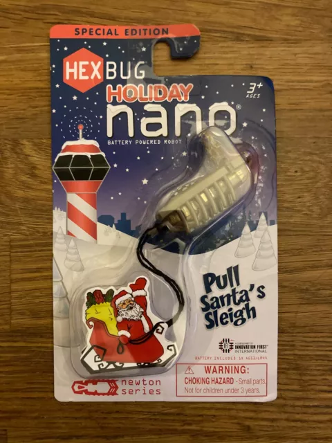 HexBug Holiday nano Pull Santa's Sleigh (Newton Series) NEW FREE SHIP!