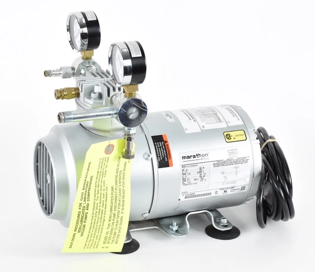 Gast 1HAB-25B-M100X Piston Air Compressor Vacuum Pump 100 PSI 1/6HP 1725RPM Z16 Gast 1HAB-25B-M100X Piston Air Compressor Vacuum Pump 100 PSI 1/6HP 1725RPM Z16