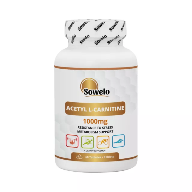 Sowelo Acetyl L-Carnitin 1000mg Tabletten Fettverbrenner Antioxidans