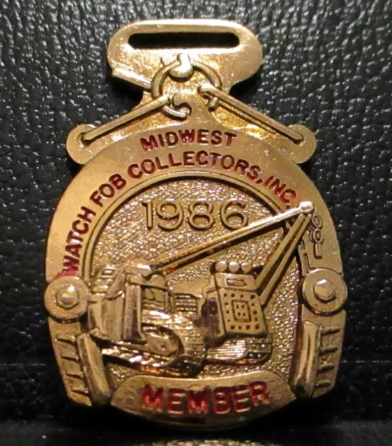 IH TD-24 Pipelayer Crawler Tractor Grapple Claw Watch Fob 1986 MWFCI Midwest IH TD-24 Pipelayer Crawler Tractor Grapple Claw Watch Fob 1986 MWFCI Midwest