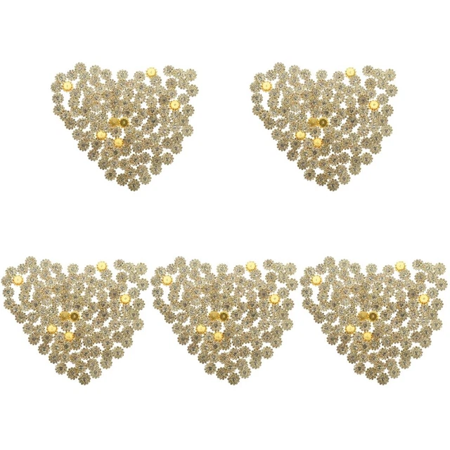 5 piezas 1 bolsa adornos de pedrería brillante hágalo usted mismo Flatback botones joyería Blumenkr