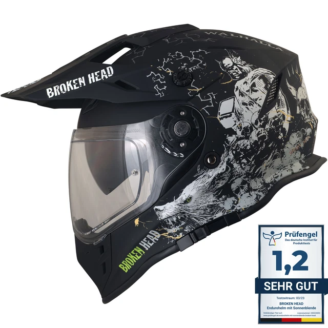Casque Helmet ICON Intégrale Airflite Double Visière Noir Mat Pour Moto Scooter