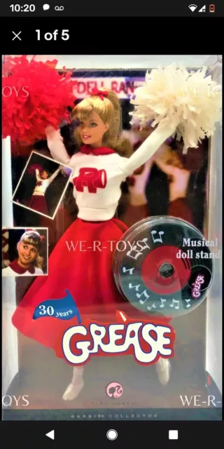 Grease Cheerleader Sandy Barbie Doll Pink Label 30 Years Olivia Newton John- NIB