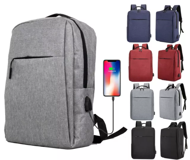 Laptop bag backpack rucksack case up to 15.6" USB charging port Anti Theft