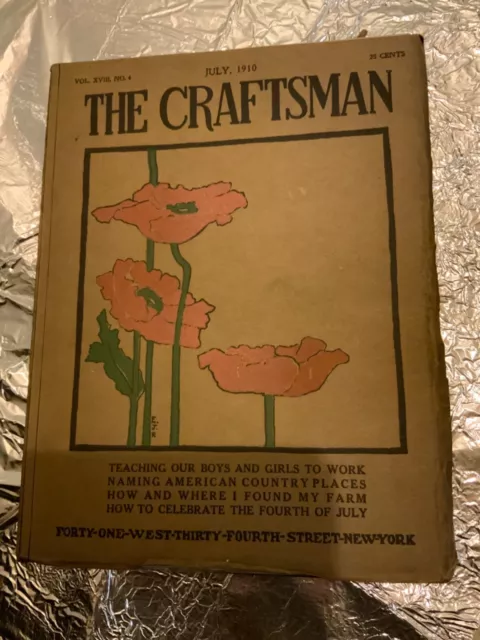 GUSTAV STICKLEY The Craftsman Magazine July 1910 Vintage Architecture