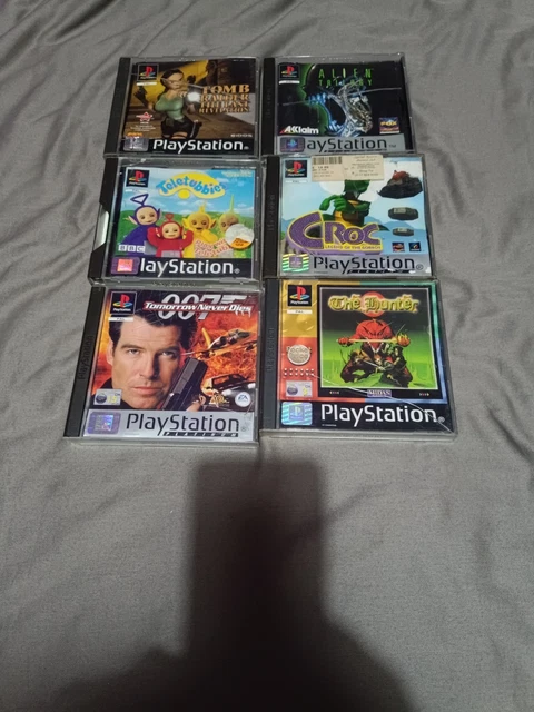 SONY PLAYSTATION 1 PS1 Games Bundle Croc Tomb Raider 007 Alien Trilogy ...