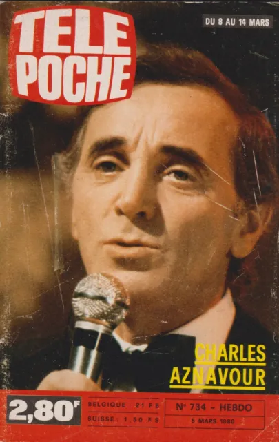 Tele Poche 1980  N°734  Complet  Charles Aznavour