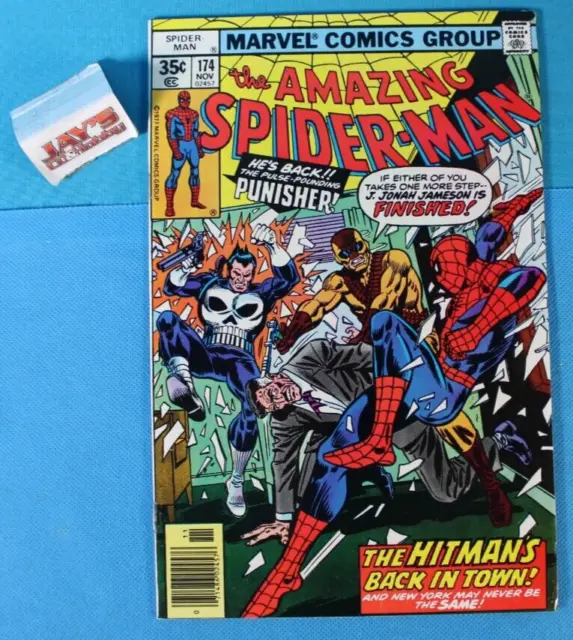 The Amazing Spider-Man #174 1977 Marvel Comics Punisher Cover & Story