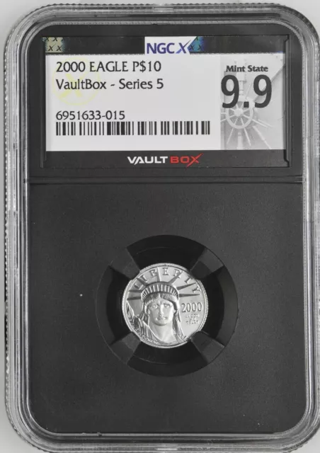 2000 Platinum Eagle P$10 VaultBox Series 5 NGCX 9.9 (MS69) 💥MUST-HAVE COIN💥