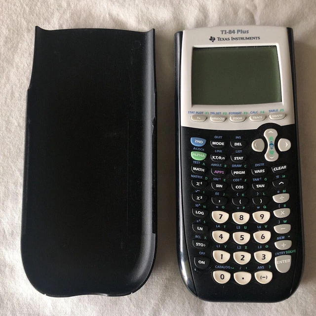 TEXAS INSTRUMENTS TI84 Plus Graphing Calculator Black W/ Batteries 38