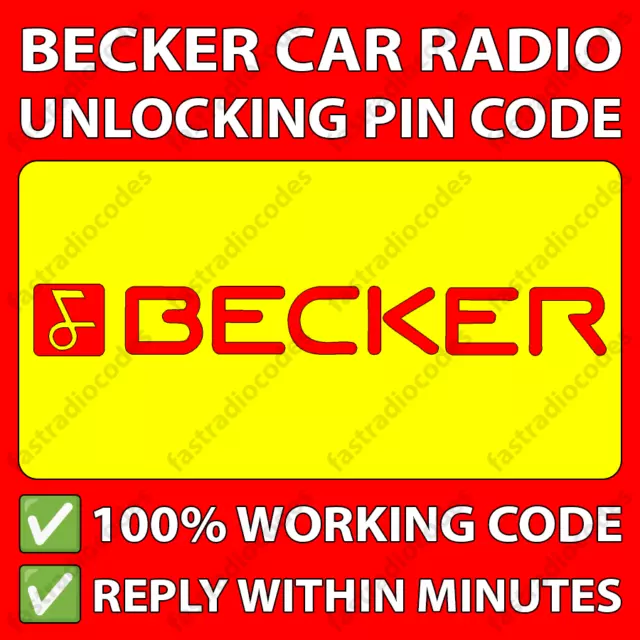 ✅Becker Car Radio Unlocking Code Harman Mercedes Benz Porsche Ferrari Alpine✅