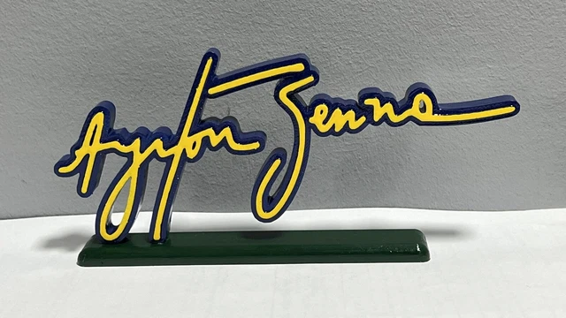 FIRMA LOGO AYRTON Senna Formula 1 Modellino Gran Premio Stampato in 3D