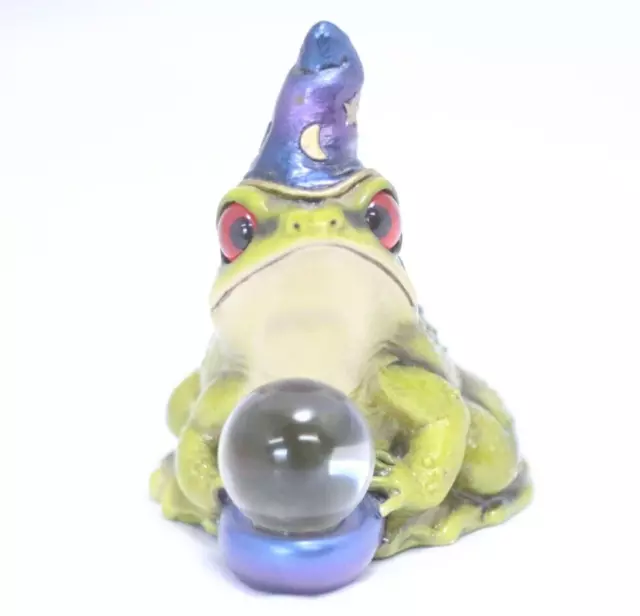 Windstone Editions Wizard Frog With Crystal Ball 1994 By M. Pena Z5