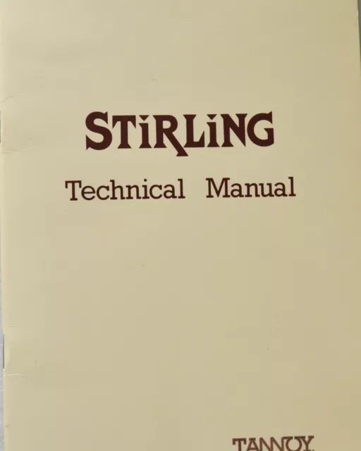 TANNOY STiRLiNG / HW Speaker / Technical Manual / USED / Only the manual