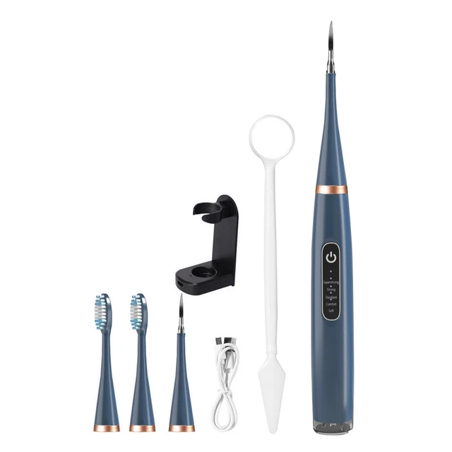 1 juego de limpiador dental ultrasónico, carga USB, limpieza bucal, cálculo 2 en 1,