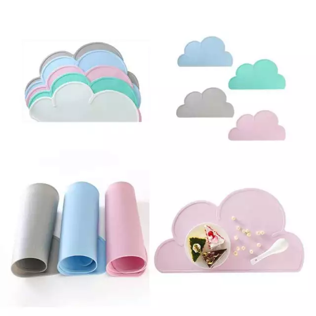 Silicone Cloud Messy Placemat Eating Dining Food Craft Table Mat Pad Baby Kids