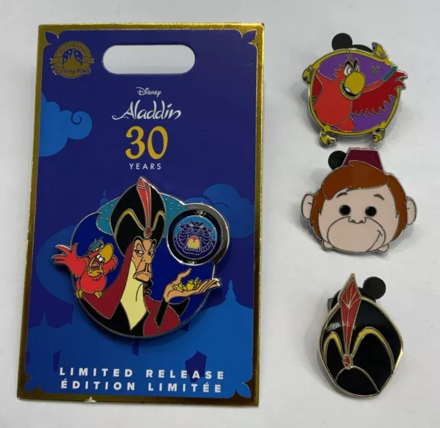 Disney Parks 2022 Aladdin 30th Anniversary Jafar Iago Limited Release Pin NEW