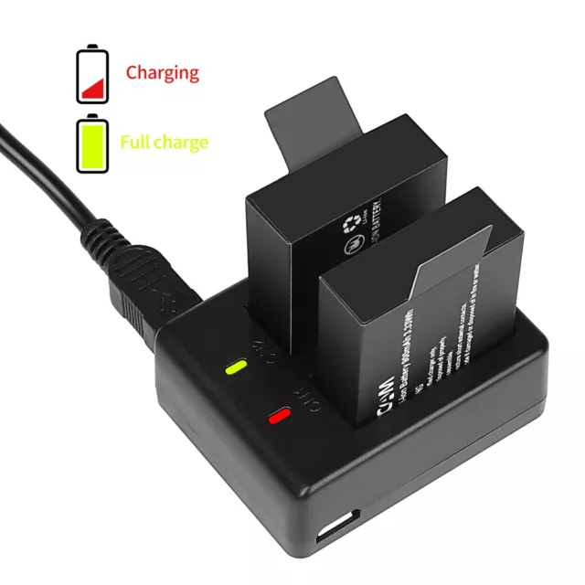 3.7v 900mAh Battery Or 2 Slot USB Charger for SJCAM SJ4000-SJ9000 Action Camera