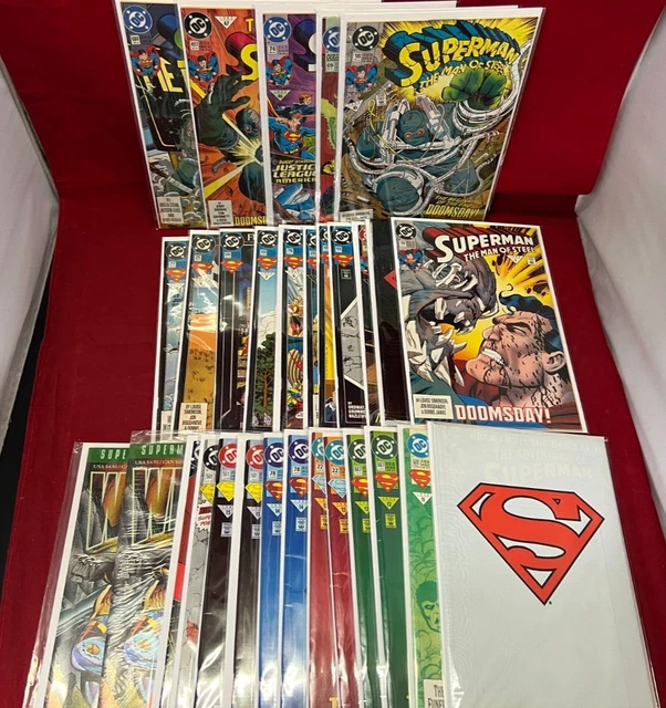 Death + Reign of Superman Set First Doomsday DC Comics Poly Bags 30 Issue Lot