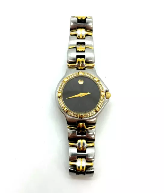 Movado Two Tone Stainless Steel 26mm Diamond Quartz Watch 85a18272s