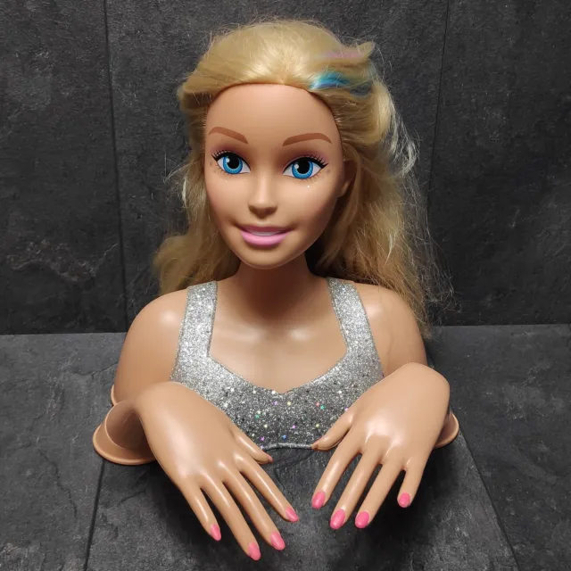 Just Play Barbie Deluxe Glitzer-und-Go-Styling-Kopf Frisierkopf Schminkkopf