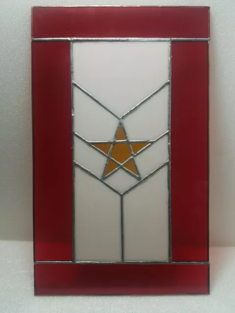 Stained Glass Window 8 3/4" X 14 3/8"