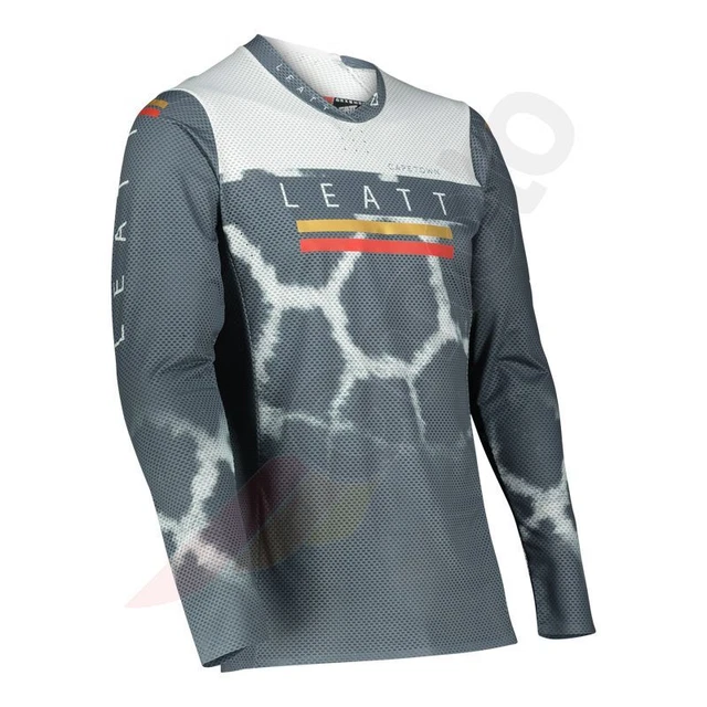 Camicia Motocross Offroad Jersey Leatt 5.5 V22 Ultraweld grigio bianco XL