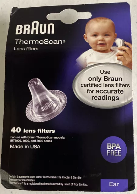 1 pack Braun Thermo Scan Lens Ear LF20 Filter  40 Count LF 20  BPA FREE SEALED