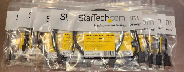 LOT OF 10 StarTech 6ft/1.8m USB C to DisplayPort 1.2 Cable 4K 60Hz - CDP2DPMM6B