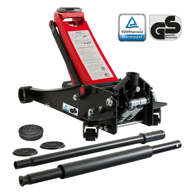 Cric Idraulico A Carrello Professionale 2 Tonnellate Per Auto – Compatibile Land Rover Range Rover Sport – Con Valigetta E 4 Ruote - 4