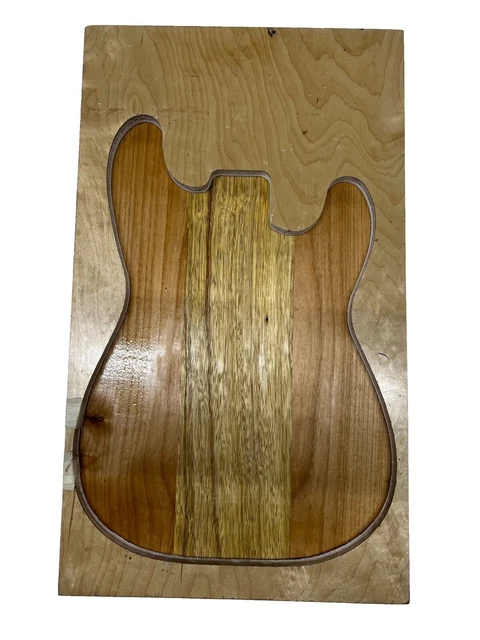 Red Alder+ White Limba Guitar Body Blank, 3 Piece Glued 21"x14"x1-7/8"Lbs 9,#233