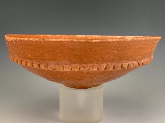 Ancient Holy Land Terra-Cotta Decorated Bowl; Bronze Age, 2500 B.c. Large!