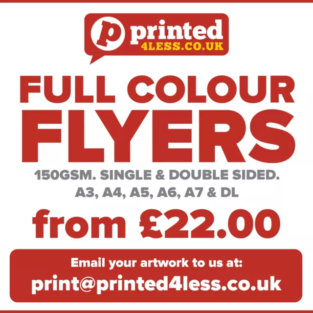 Full Colour Printed Flyers Leaflets Single Double Sided 150Gsm A4 A5 A6 150 Gsm