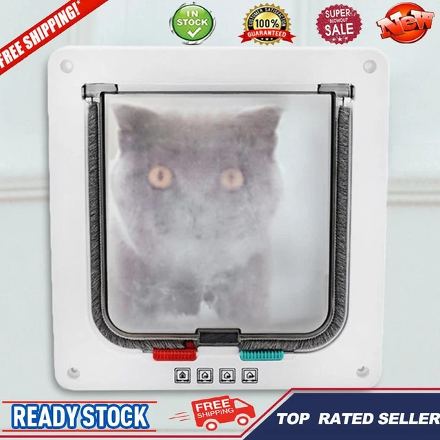 LOCKABLE QUIET PET Door Easy Install Security Flap Doors for House