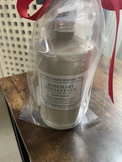 NEW Williams-Sonoma ROSEMARY EUCALYPTUS Hand Lotion Essential Oils 16 oz PUMP