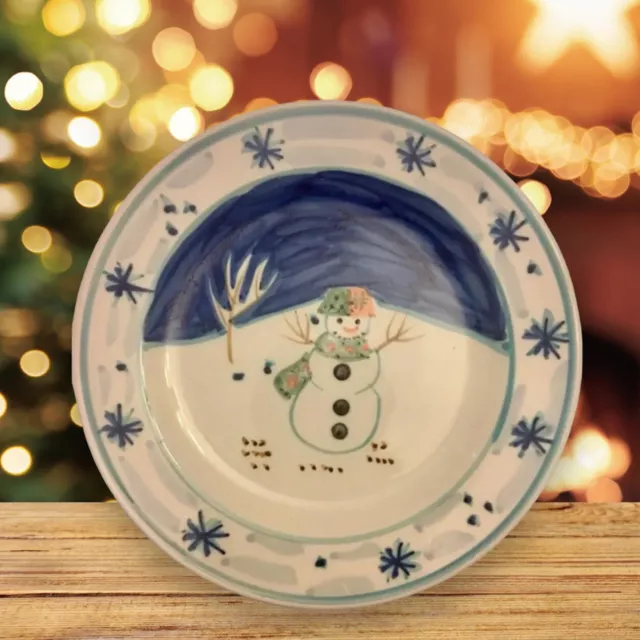 Montgomery Ward LLC. SNOWMAN Patterned Plates. Set of 4. Approx. 7.5” Christmas