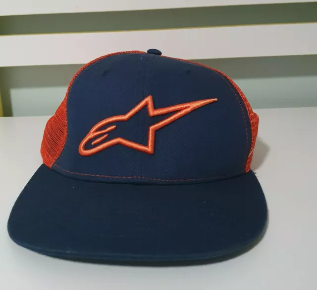 Alpinestars Corp Trucker Hat/Cap -NAVY ORANGE