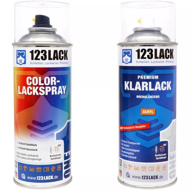 Autolack Lackspray Set geeignet für Opel 163 / Z163 LICHTSILBER + Klarlack