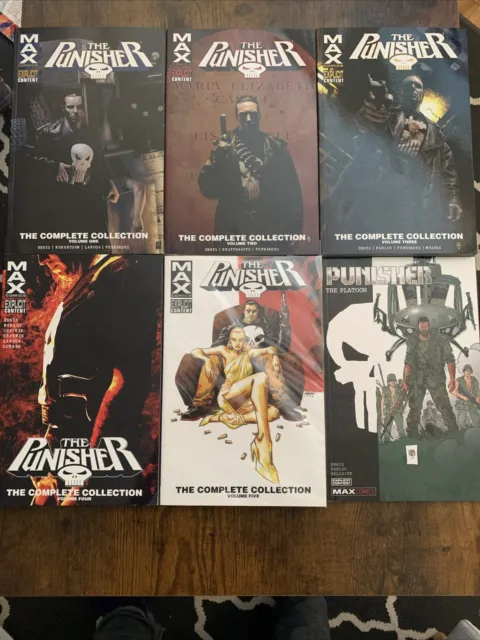 Punisher Max Complete Collection Vol 1-5 TPB Lot The Platoon Garth Ennis Epic