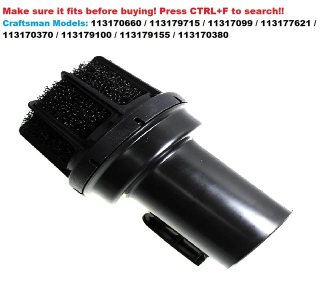 Vacuum Diffuser Muffler For All Wet/Dry Vacuum cleaner For All Models Listed