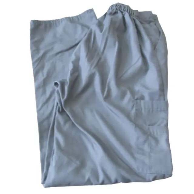 Natural Uniform Womens Elastic Scrub Pants Small Gray Natural Comfort Drawstring