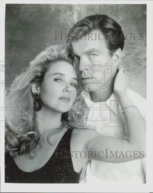 Press Photo Melody Thomas Scott, Peter Bergman on "The Young and the Restless"