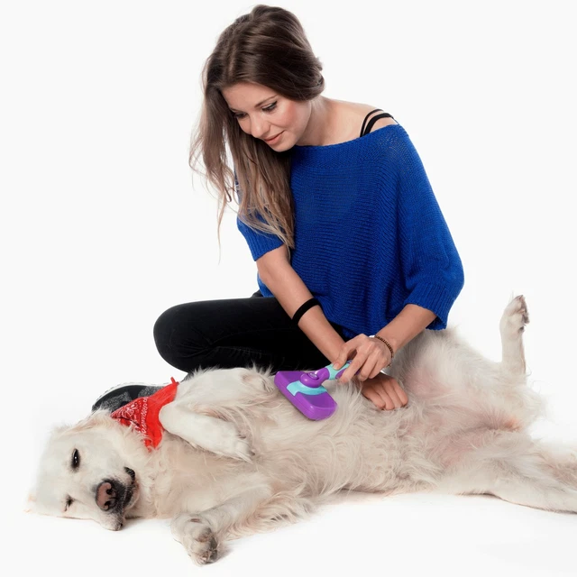 Self Cleaning Slicker Brush Dog Cat Grooming Hair Deshedding Undercoat Pet Puppy 3