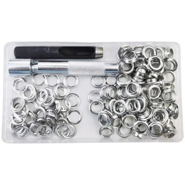 100PCS 12mm Grommet Kits Grommets Eyelets Set With Install Tool Eyelet Kits  For Leathers Belt Shoes Clothes Crafts Eyelet Hole Pliers Kits